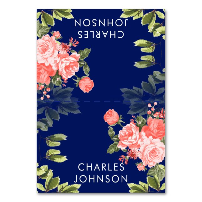 Mariage bleu marine et corail | Cartes (Par défaut)