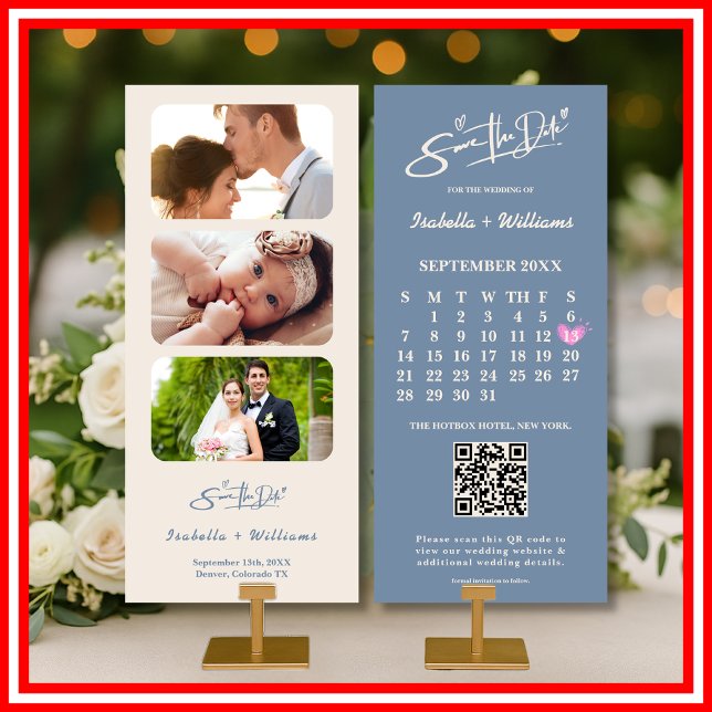 Mariage Bleu Poussiéreux | Code QR de Photo (Créateur téléchargé)