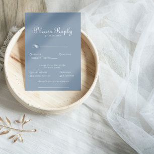 Mariage bleu poussiéreux minimum Choix de menu Rép