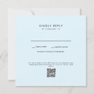 Mariage bleu QR Code II RSVP