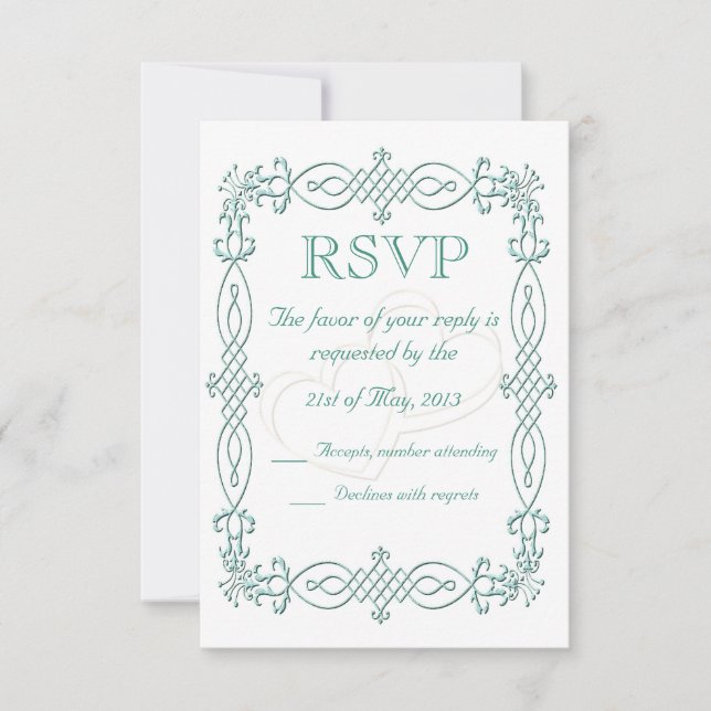 Mariage bleu RSVP (Devant)