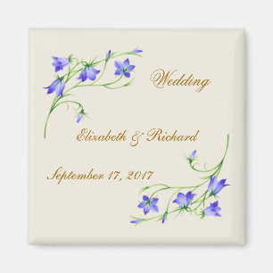 Mariage. Bluebell flowers Magnet