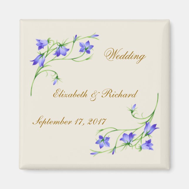 Mariage. Bluebell flowers Magnet (Devant)