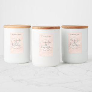 Mariage Blush Monogram Merci Mason Étiquettes