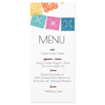 Mariage - Boda - Menu de mariage en papier découpé