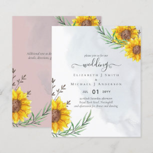 Mariage Bohème Champêtre Tournesols Roses