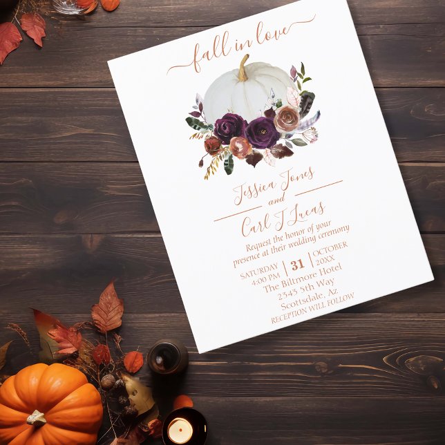 Mariage Bohème de Citrouille Florale d'Automne (Créateur téléchargé)