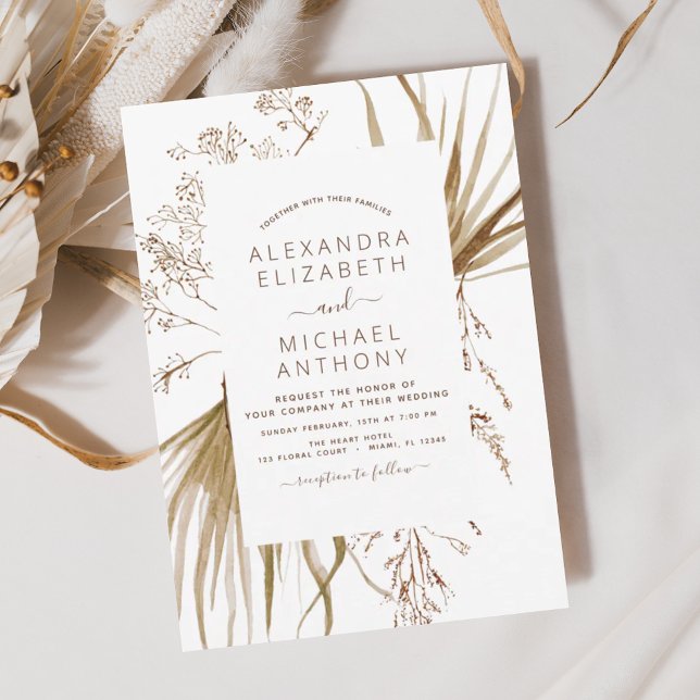 Mariage Bohème Herbe des Pampas à Petit Budget (Créateur téléchargé)