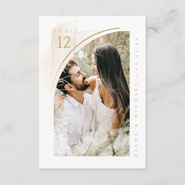 Mariage Bohème Oasis Photo Numéro de Table ID959 (Devant)