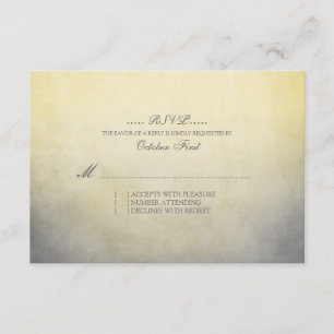 Mariage bohème rustique jaune et gris RSVP