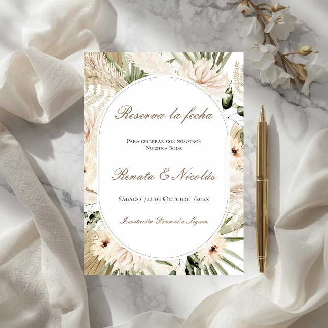 Mariage Bohème Sauvegarder la Date (Créateur téléchargé)