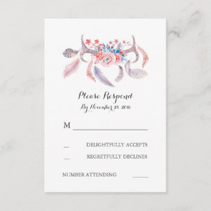 mariage boho antlers rsvp