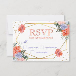 Mariage Boho Aquarelle Fleurs d'Été RSVP