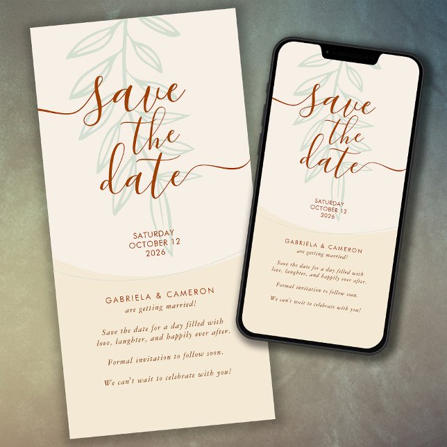 Mariage boho d'automne minimal (Créateur téléchargé)