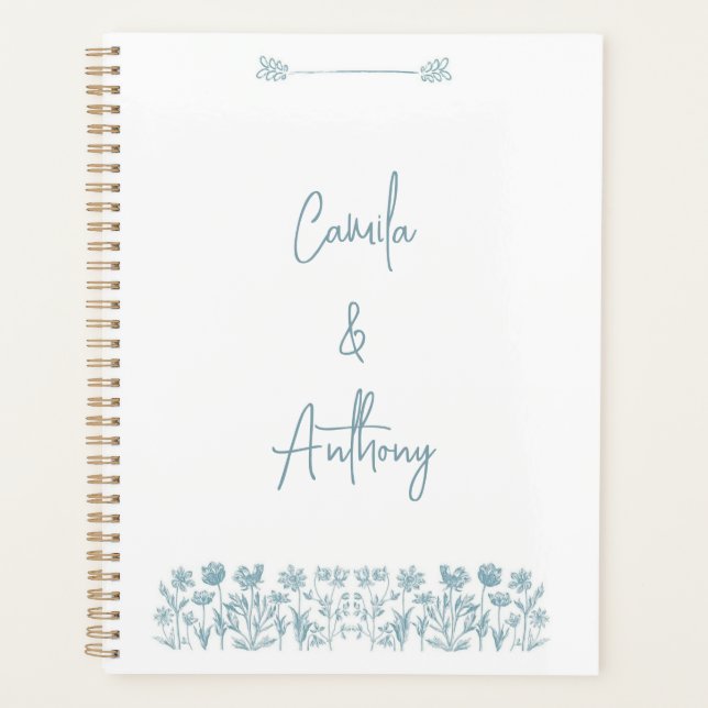 Mariage Boho Fleur sauvage bleu (Devant)