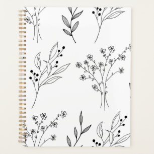 Mariage Boho Floral noir et blanc