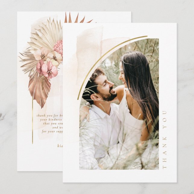Mariage Boho Oasis Photo Merci ID959 (Devant / Derrière)