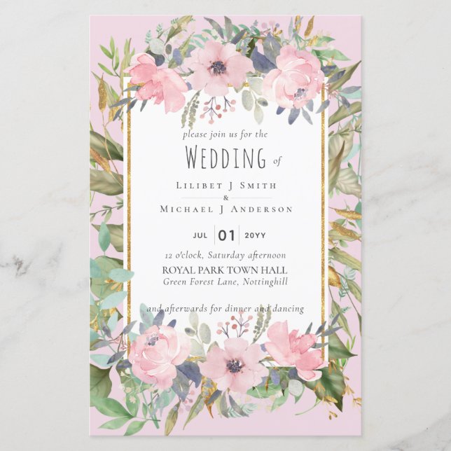 Mariage Boho rose pâle (Devant)