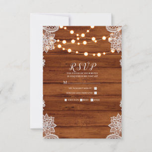 Mariage Bois Rustique Guirlandes et Lumières RSVP