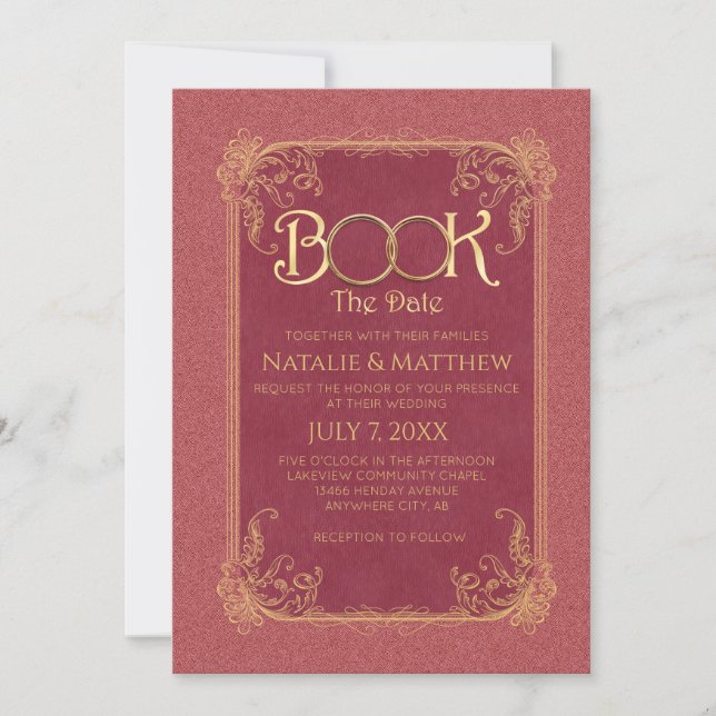 Mariage-Book The Date Invitation (Devant)