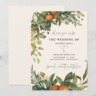 Mariage botanique d'agrumes orange