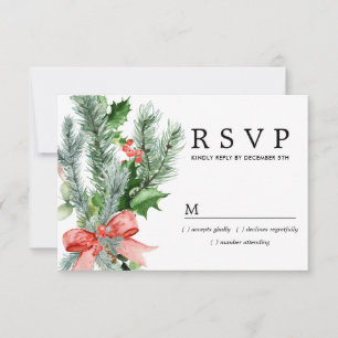 Mariage botanique d'hiver rustique RSVP