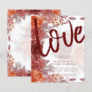 Mariage botanique floral de la chute d'orange brûl