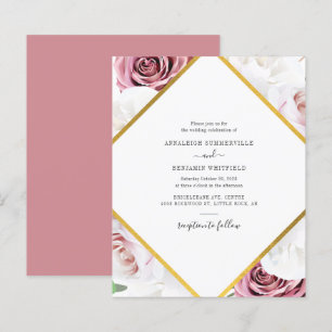 Mariage botanique géométrique rose gold Budget