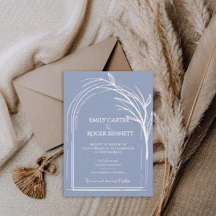 Mariage Botanique Minimaliste à Arch en Bleu Pouss