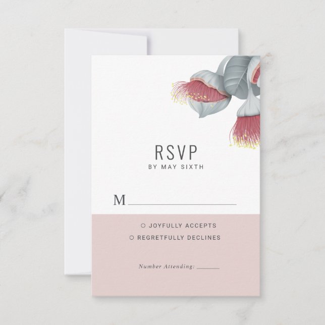 Mariage botanique minimaliste RSVP (Devant)