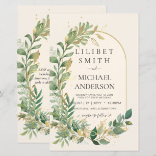 Mariage botanique moderne Cream Gold