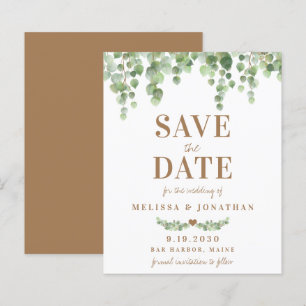 Mariage Botanique Moderne Eucalyptus Enregistrer L