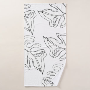 Mariage botanique Monstera noir et blanc