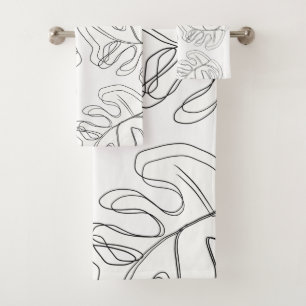 Mariage botanique Monstera noir et blanc