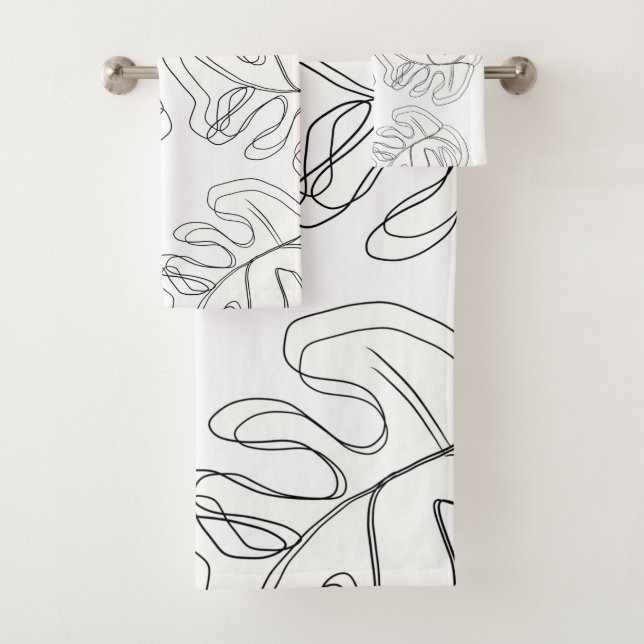 Mariage botanique Monstera noir et blanc (En situation)