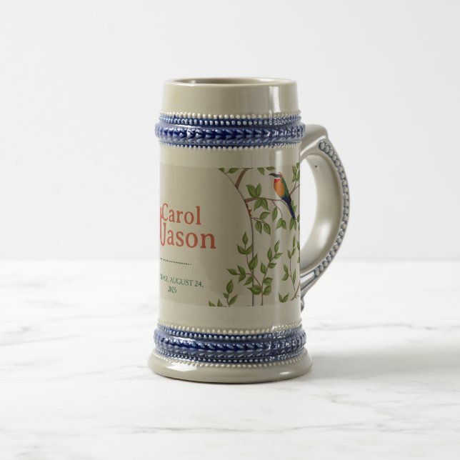 Mariage botanique Mug personnalisé - Mariée person (Devant droit)