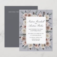 Mariage Botanique Rose Poussiéreuse Gris Goth Roma