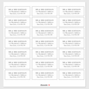 Mariage botanique simple Étiquettes de adresse d'h