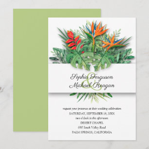 Mariage botanique tropical floral et feuillage