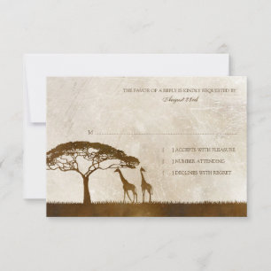 Mariage Brown et ivoirienne Giraffe Africain rsvp