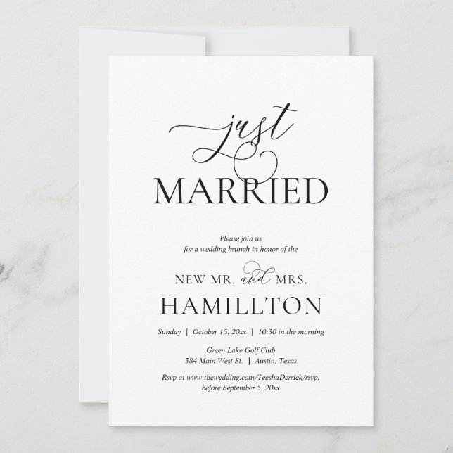 Mariage Brunch Invitation (Devant)