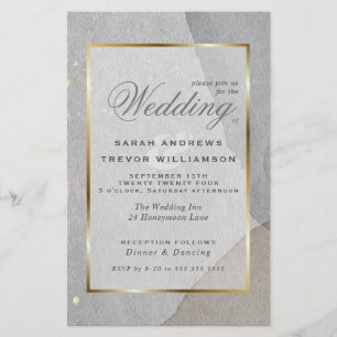 Mariage Budget Abstrait Pewter Wabi Sabi Invitati