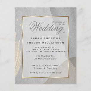 Mariage Budget Abstrait Pewter Wabi Sabi Invitati