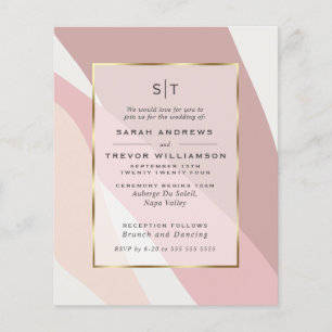 Mariage budget Blush Dusty Rose or Abstrait
