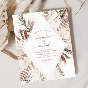 Mariage Budget Boho Terracotta Herbe de Pampas 