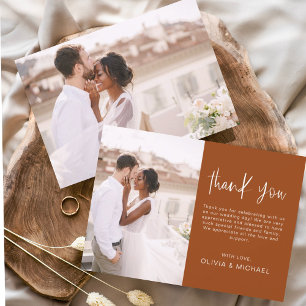 Mariage Budget Burnt Orange Photo Merci Cartes