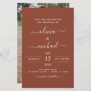 Mariage Budget Burnt Orange Photo Terracotta