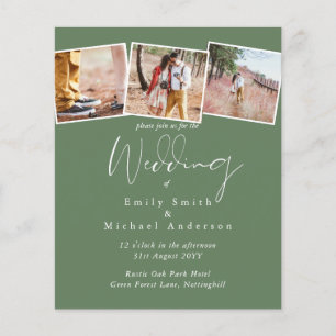 MARIAGE BUDGET Couleurs Vert Sage Olive Invitation