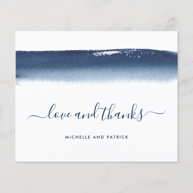 Mariage budget de la marine Blue Watercolor (Devant)