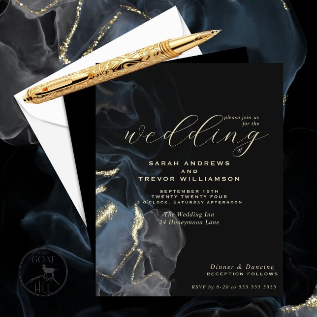 Mariage Budget Dusty Blue Grey Encre d'alcool (Créateur téléchargé)